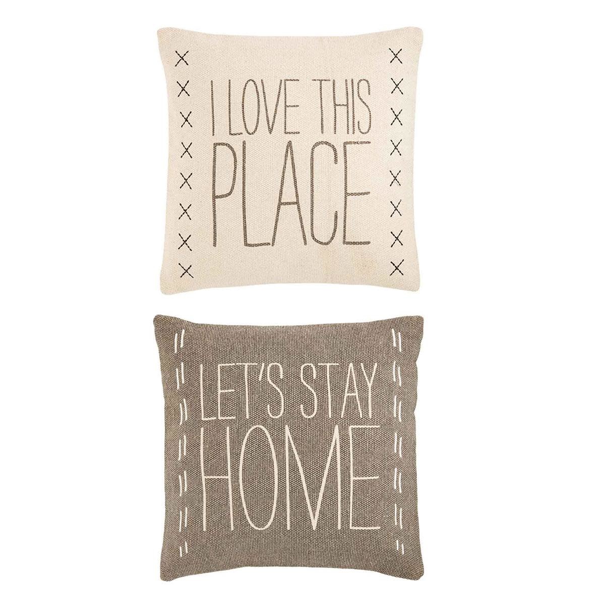 MUD PIE STAY HOME PILLOWS