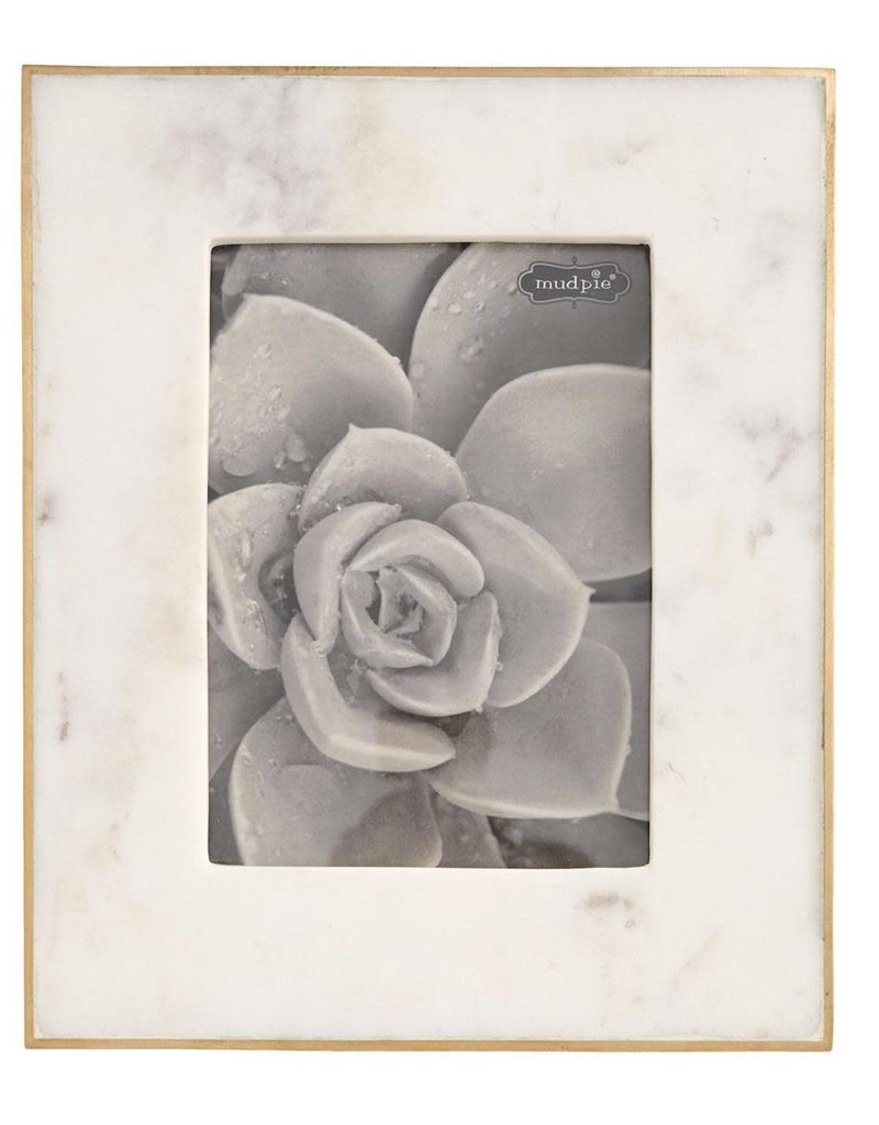 MUD PIE MARBLE & GOLD FRAME 4X6