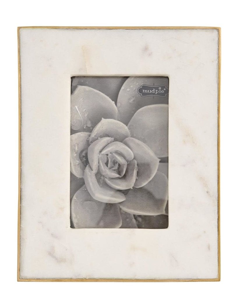 MUD PIE MARBLE & GOLD FRAME 5X7