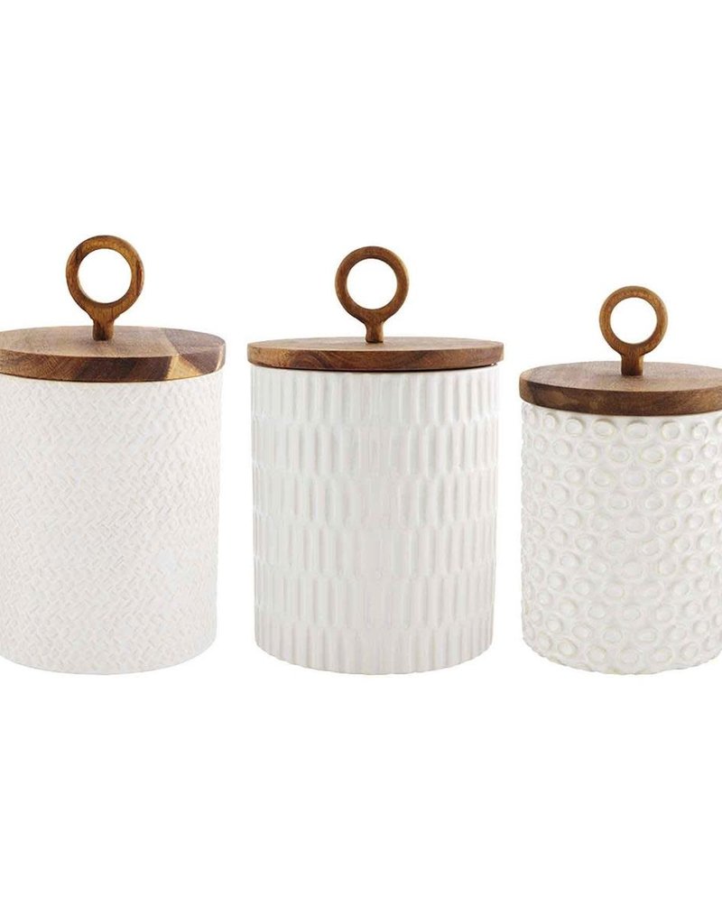 MUD PIE STONEWARE CANISTER SET