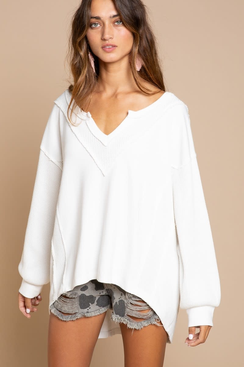 NADIA POPOVER TOP IN IVORY NADIA POPOVER TOP IN IVORY
