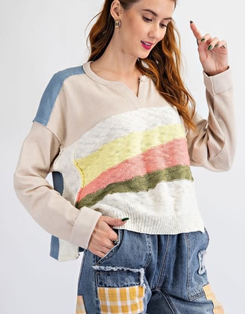 LULU SWEATER MIX TOP