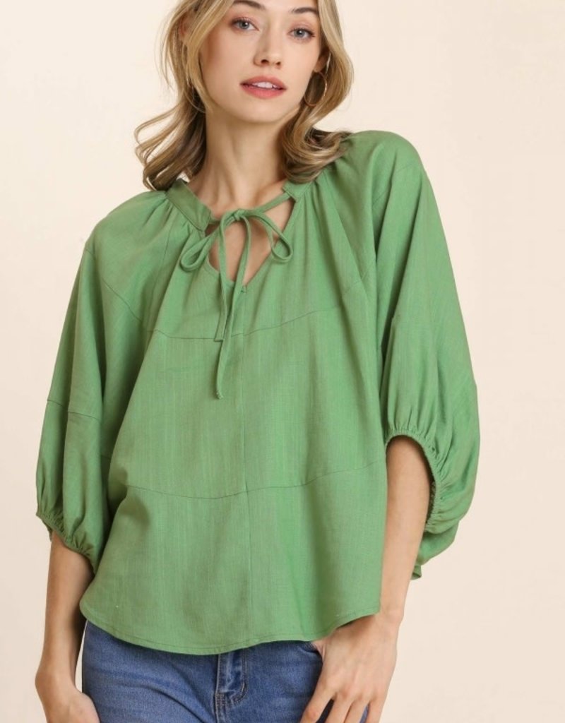SPRING GREEN DOLMAN TOP