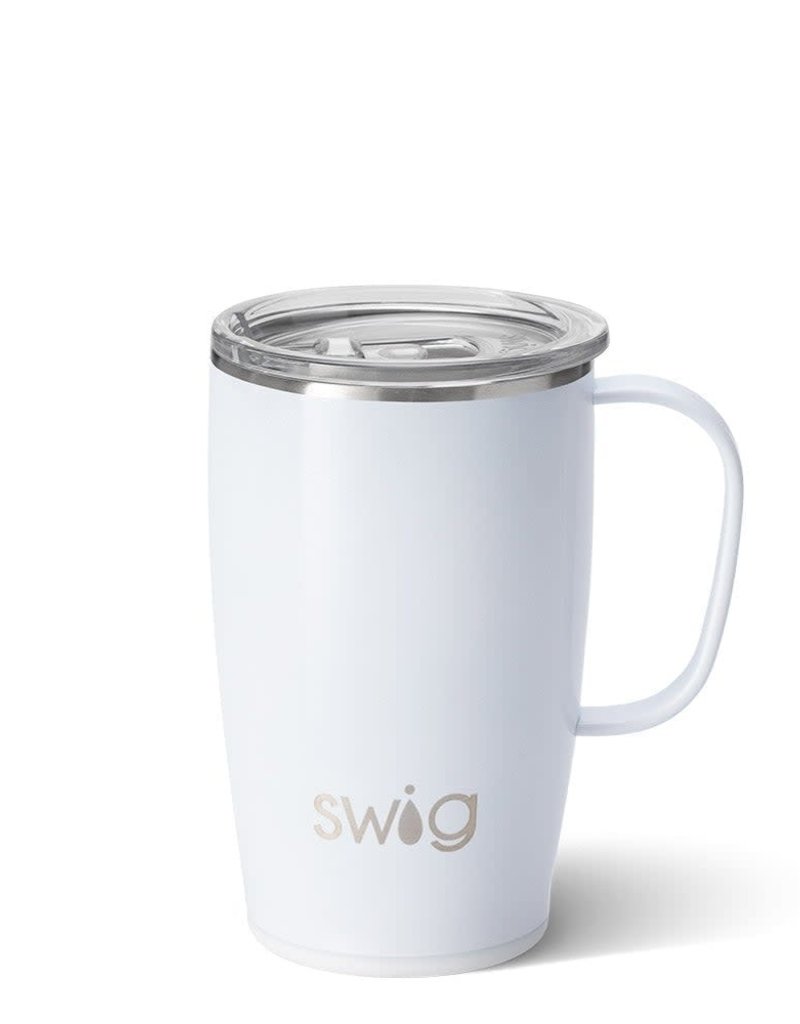 SWIG SHIMMER DIAMOND WHITE TRAVEL MUG