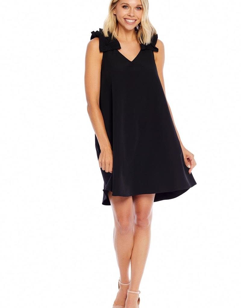 MUD PIE CECE RUFFLE DRESS-BLACK
