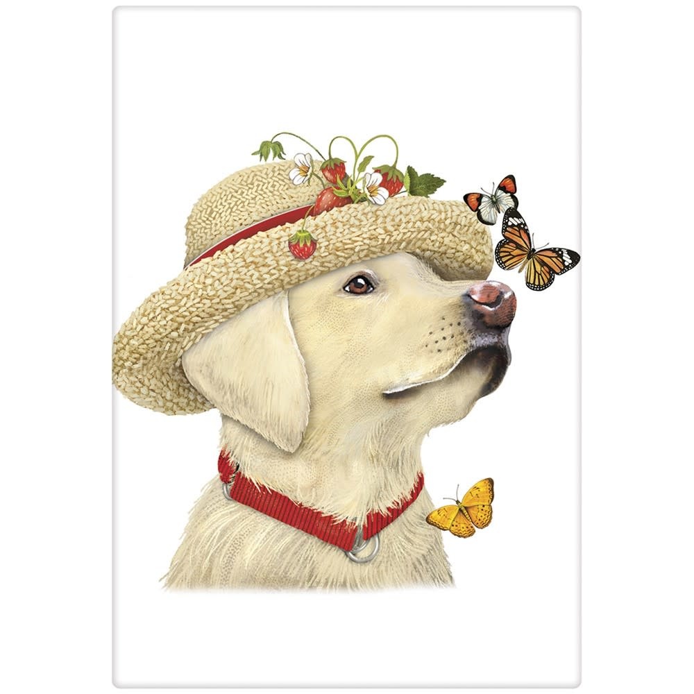 YELLOW LAB BUTTERFLY TOWEL YELLOW LAB BUTTERFLY TOWEL