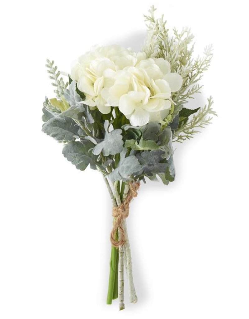 WHITE HYDRANGEA MIXED FOLIAGE BUNDLE