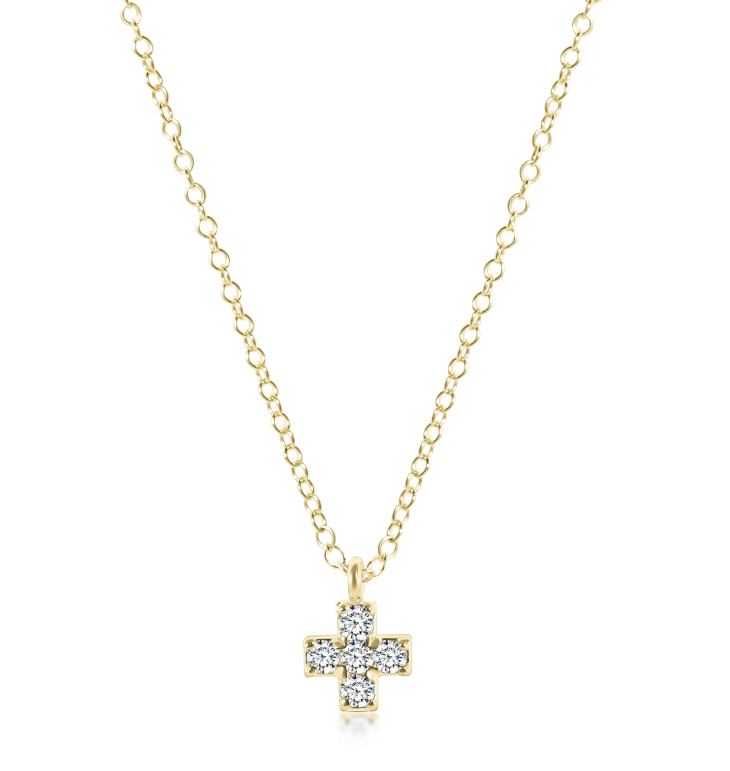 ENEWTON 14K GOLD & DIAMOND SIGNATURE CROSS NECKLACE