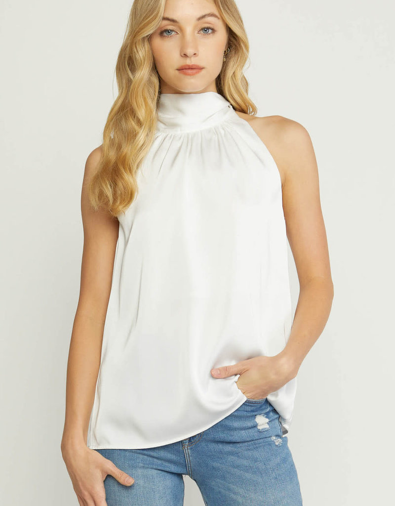ENTRO TIFFANY SATIN BLOUSE
