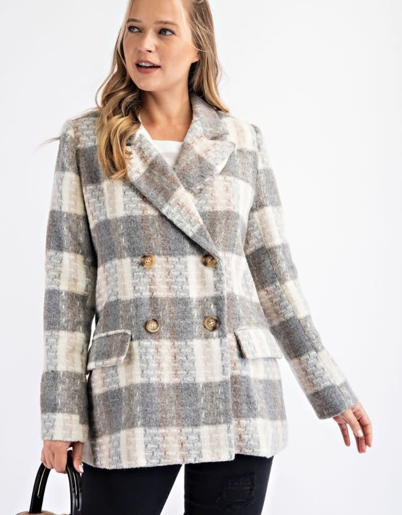 CLAUDIA PLAID COAT