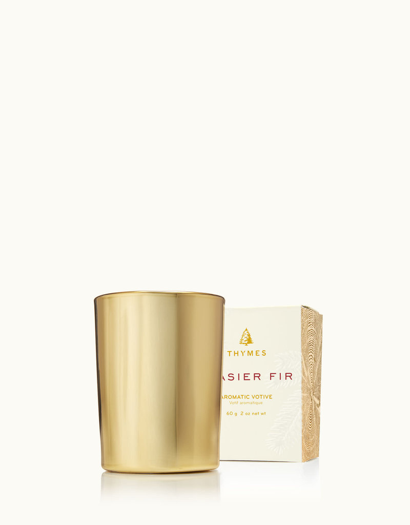 THYMES FRASIER FIR GILDED VOTIVE CANDLE GOLD