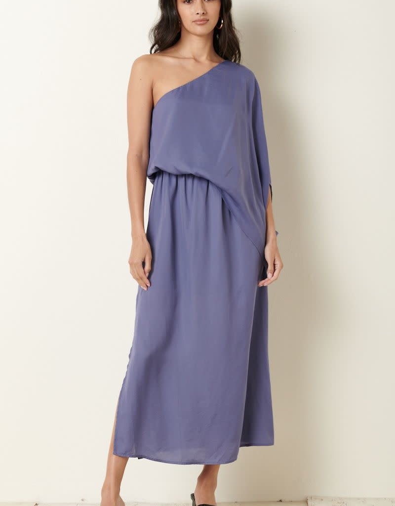 Mittoshop SADIE ONE SHOULDER BLUE DRESS