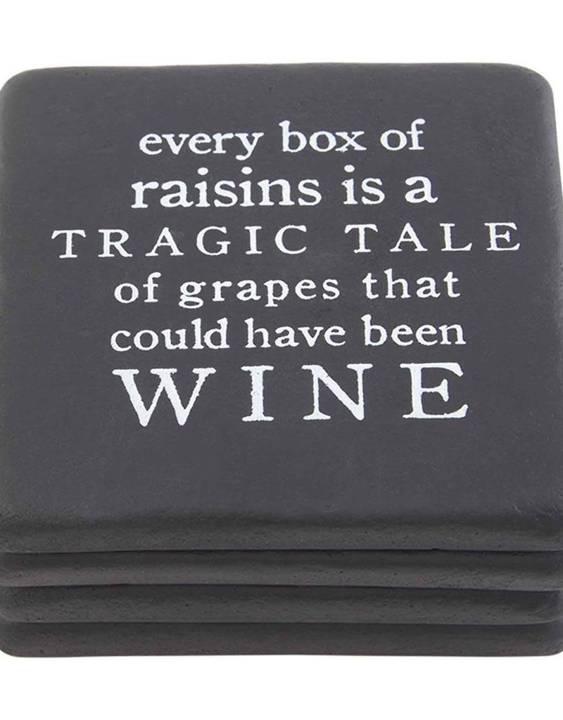MUD PIE WINE HUMOR COASTER SET