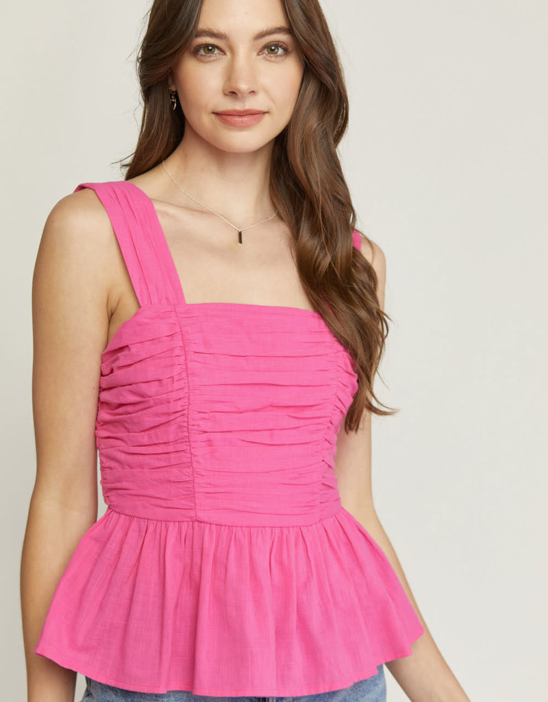 ENTRO PETAL PINK TIE BACK TOP