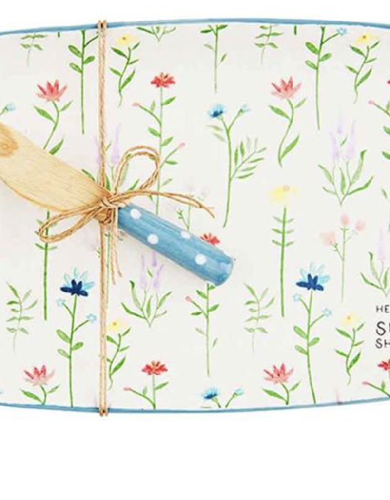 MUD PIE FLORAL CHEESE SET