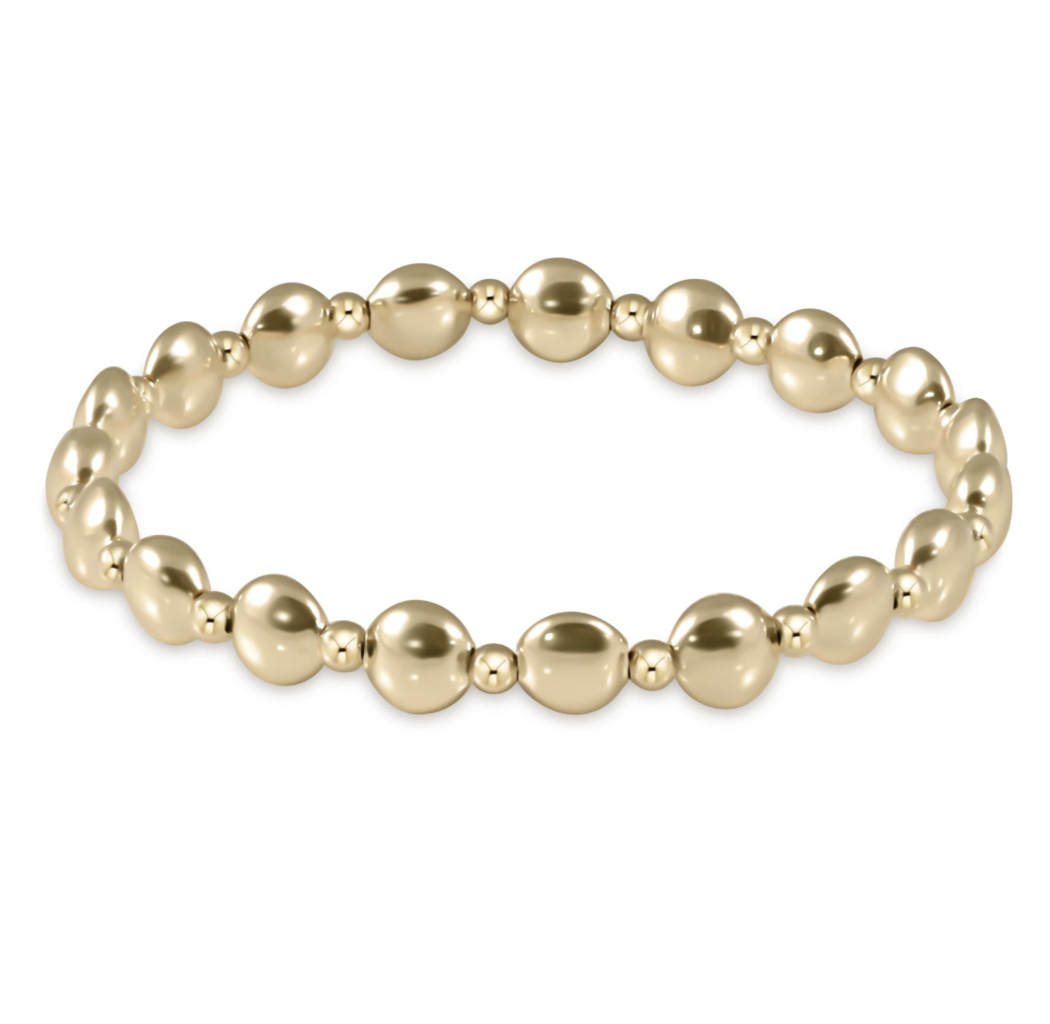 ENEWTON HONESTY GOLD GRATEFUL PATTERN 6MM BEAD BRACELET