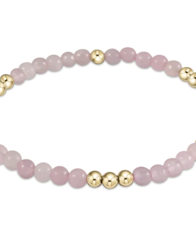 ENEWTON WORTHY PATTERN 4mm BEAD BRACELET- ROSE QUARTZ