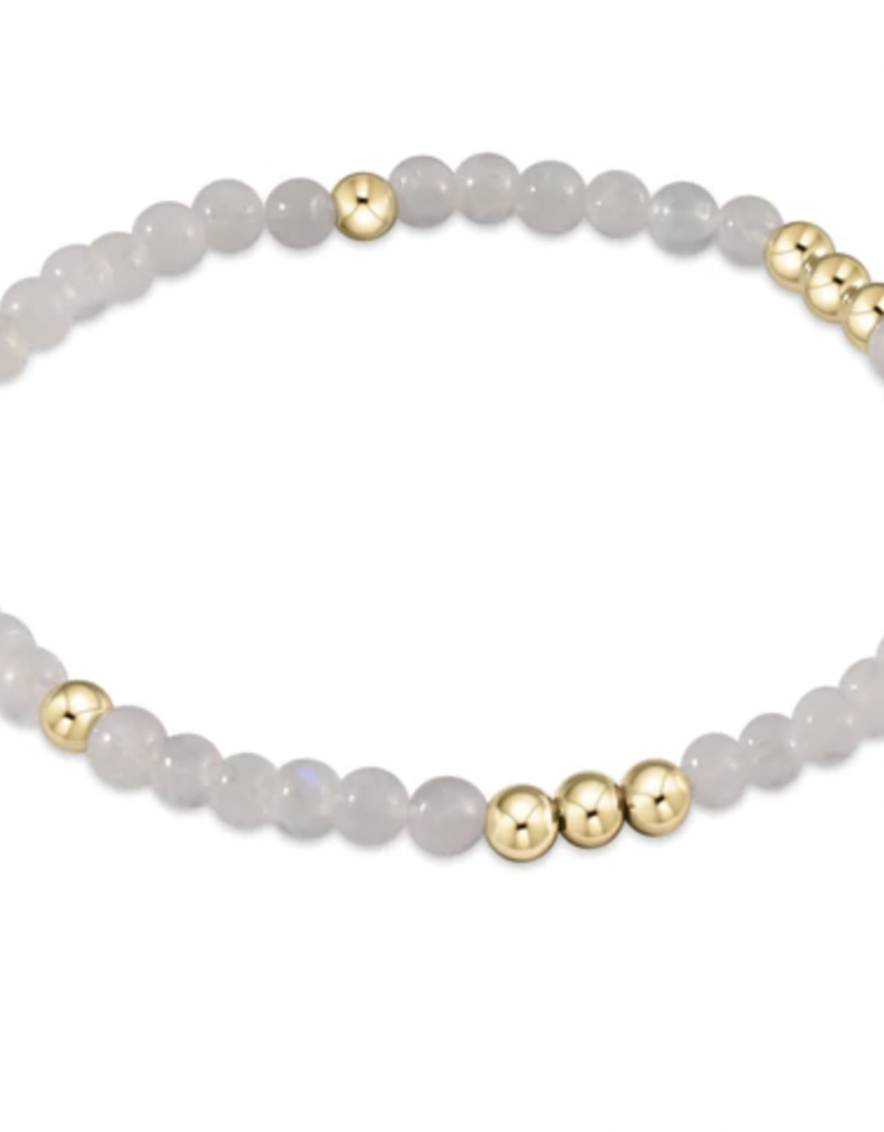 ENEWTON WORTHY PATTERN 4MM BEAD BRACELET-MOONSTONE