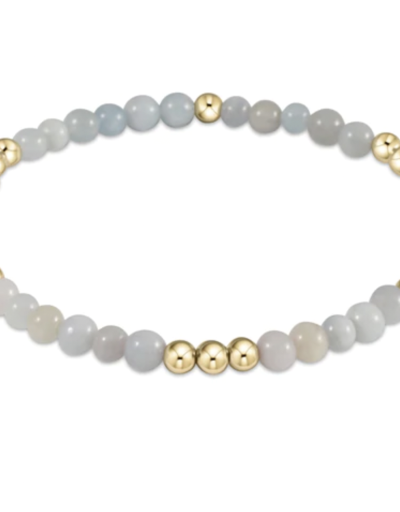 ENEWTON WORTHY PATTERN 4MM BEAD BRACELET-AQUAMARINE