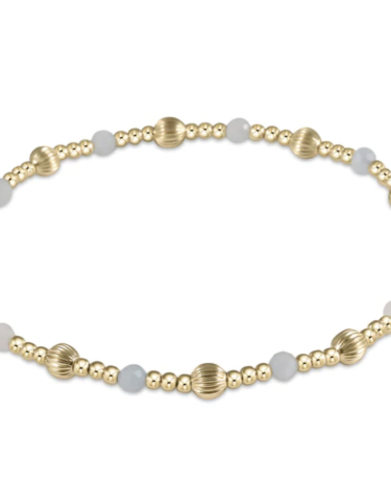 ENEWTON DIGNITY SINCERITY PATTERN 4MM BEAD BRACELET-AQUAMARINE