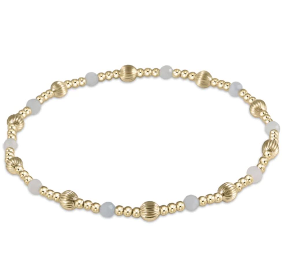ENEWTON DIGNITY SINCERITY PATTERN 4MM BEAD BRACELET-AQUAMARINE ENEWTON DIGNITY SINCERITY PATTERN 4MM BEAD BRACELET-AQUAMARINE