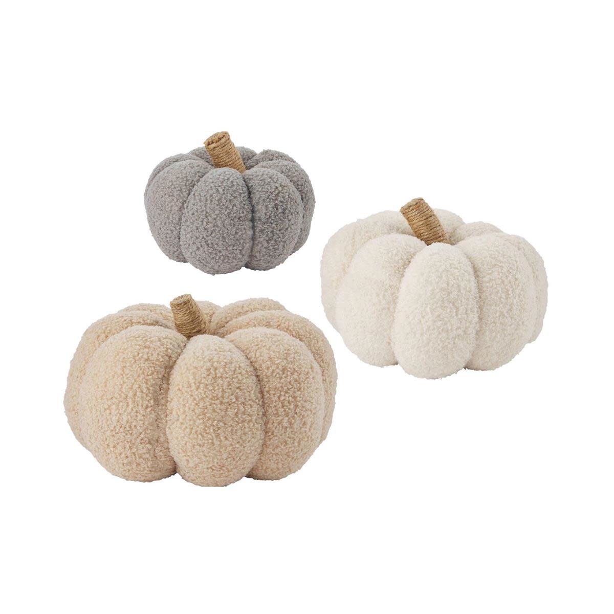 MUD PIE NEUTRAL SHEARLING PUMPKINS