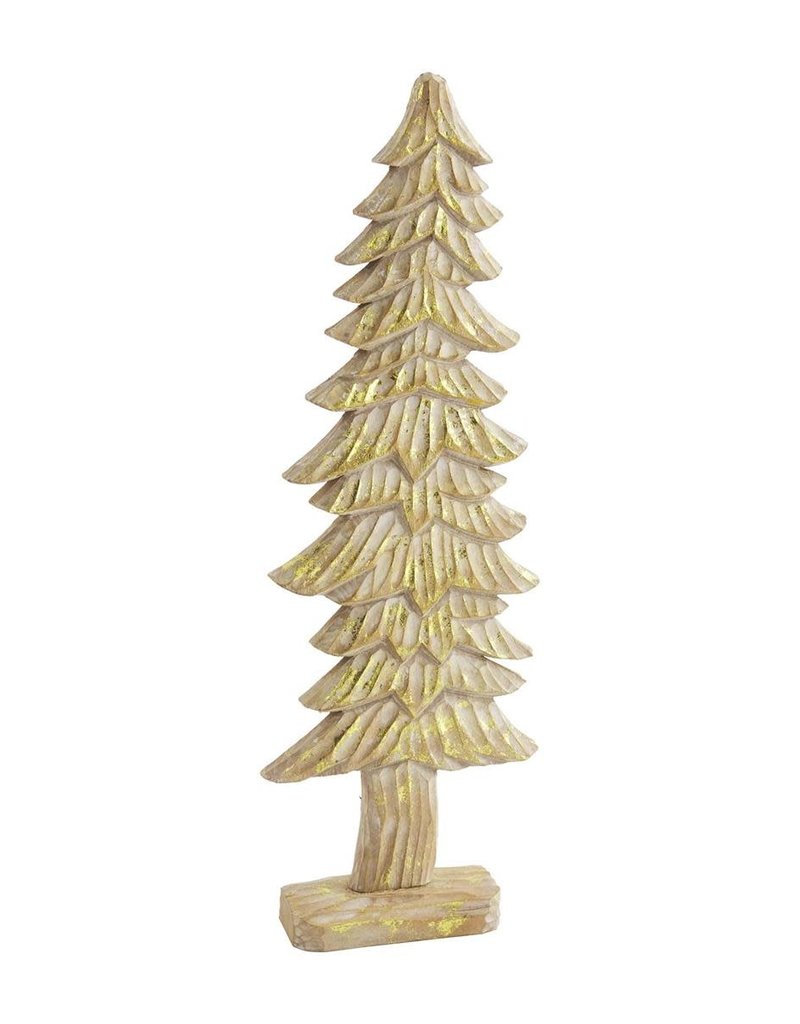 MUD PIE CARVED TREE WITH GOLD
