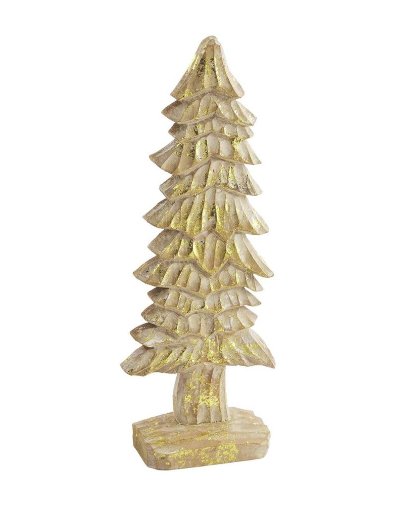 MUD PIE CARVED TREE WITH GOLD