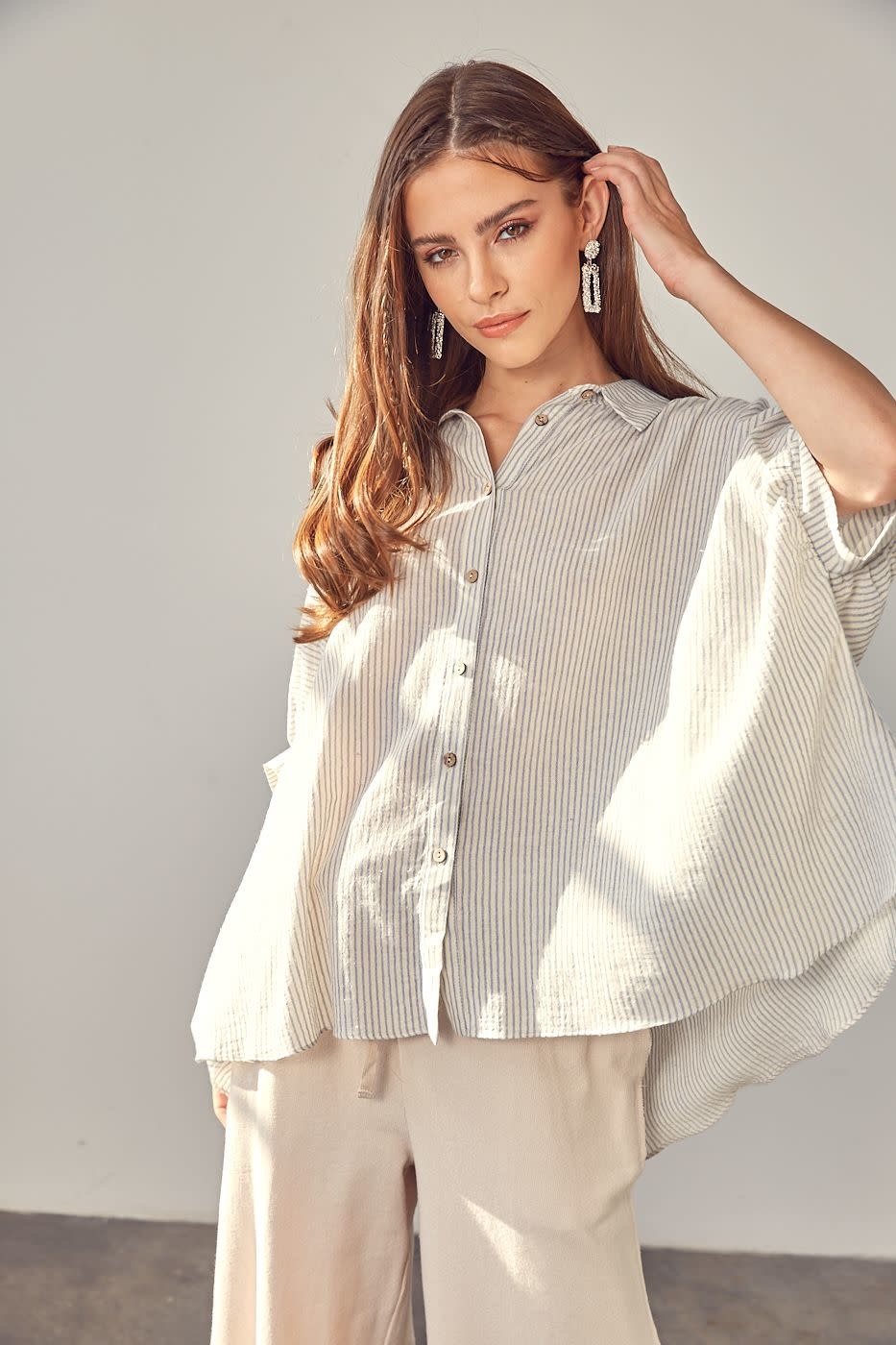 VACAY STRIPED BUTTON UP SHIRT VACAY STRIPED BUTTON UP SHIRT