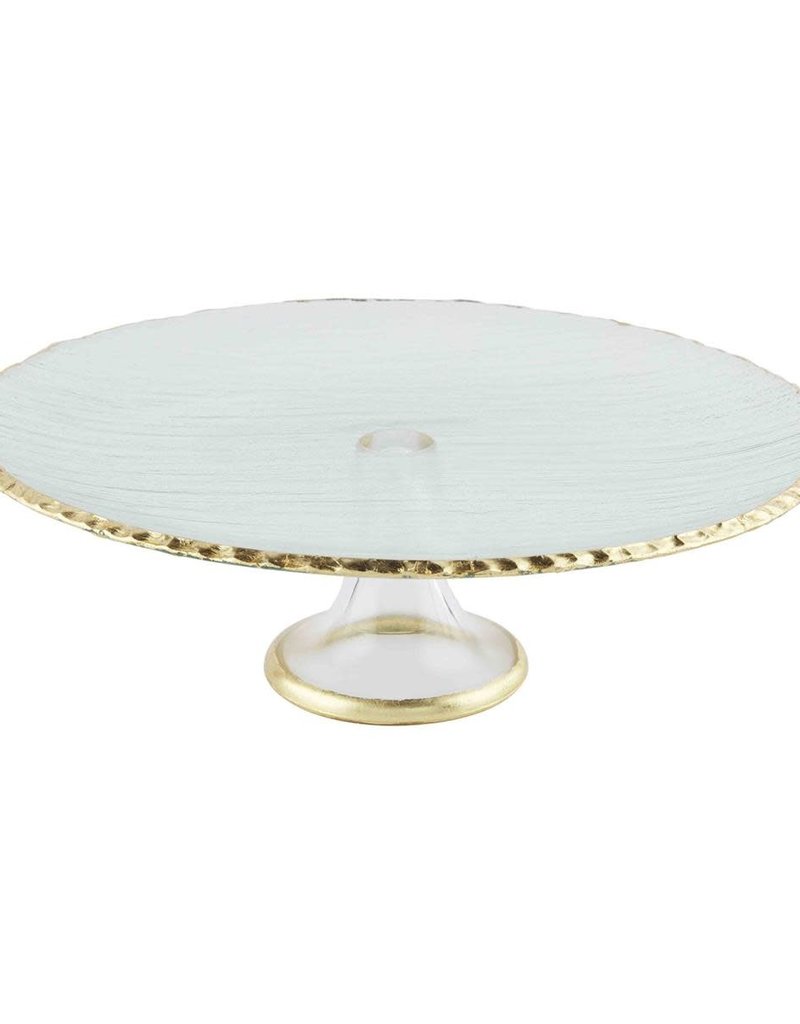 MUD PIE GOLD EDGE CAKE STAND