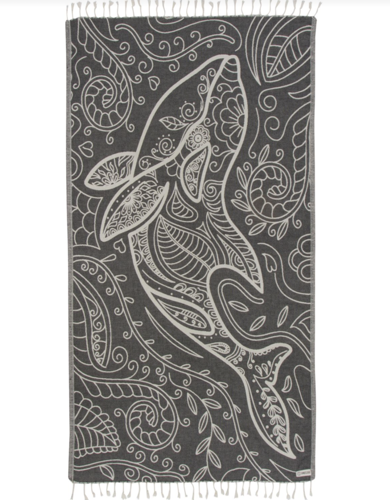 SAND CLOUD TURKISH COTTON TOWEL-FLORAL DOLPHIN