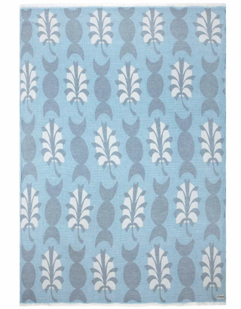 SAND CLOUD TURKISH COTTON TOWEL-COBALT LG GAUZE WEAVE