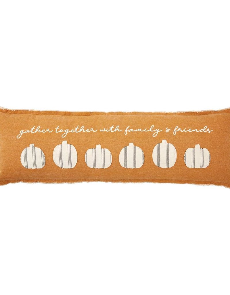 MUD PIE STRIPE PUMPKIN LONG PILLOW