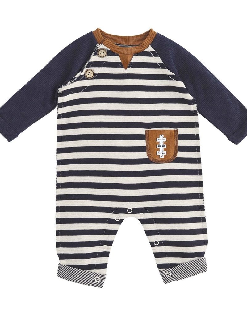 MUD PIE STRIPE FOOTBALL ONE PIECE JERSEY