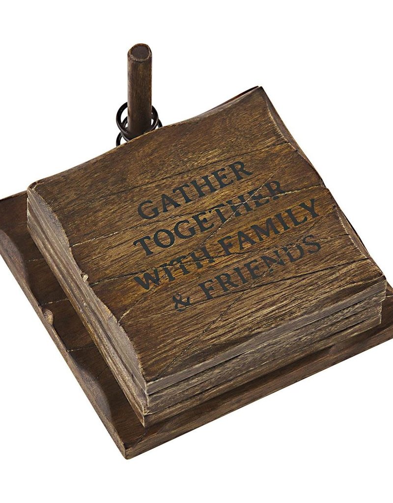 MUD PIE GATHER TOGETHER COASTER SET