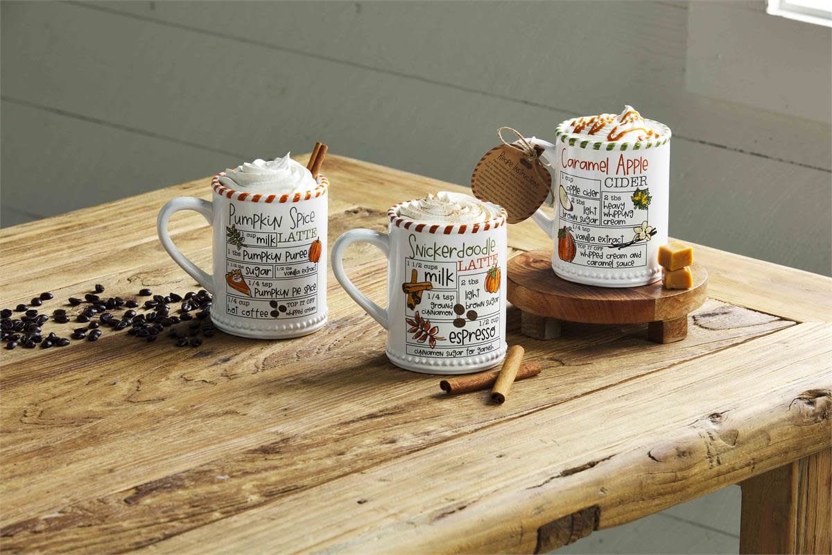 MUD PIE THANKSGIVING RECIPE MUGS MUD PIE THANKSGIVING RECIPE MUGS