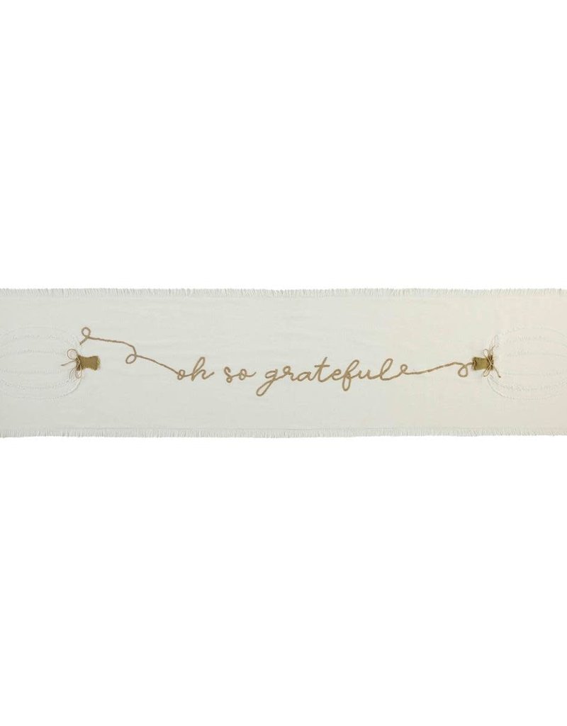 MUD PIE GRATEFUL PUMPKIN TABLE RUNNER