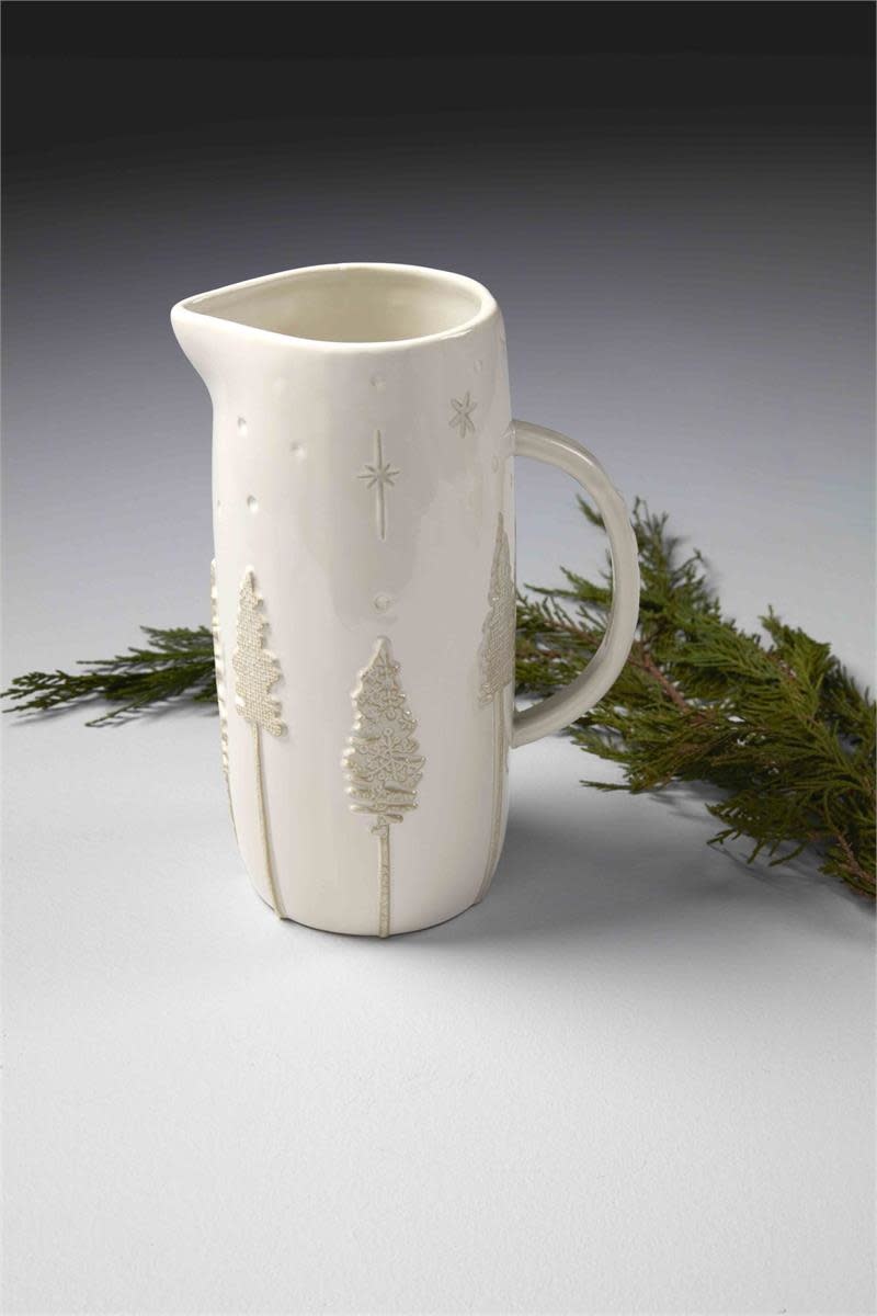 MUD PIE WHITE CHRISTMAS PITCHER MUD PIE WHITE CHRISTMAS PITCHER