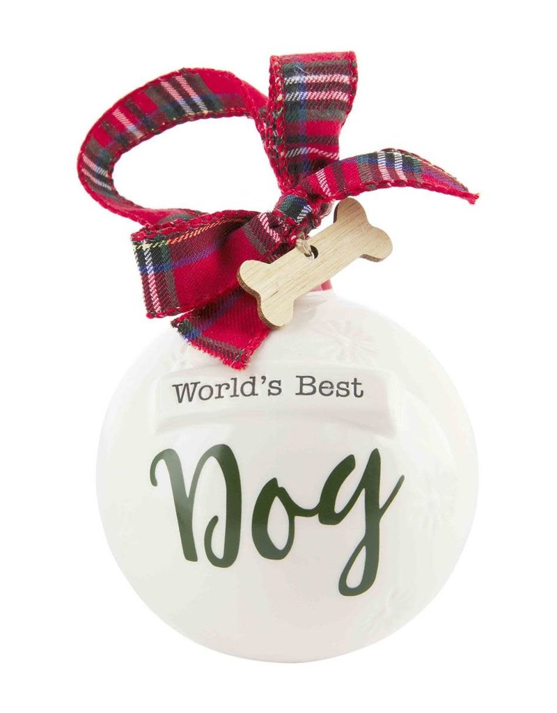 MUD PIE WORLD'S BEST DOG ORNAMENT