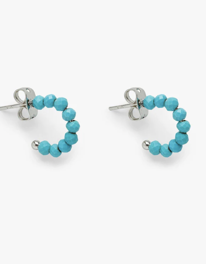 PURAVIDA Turquoise HOOP EARRINGS