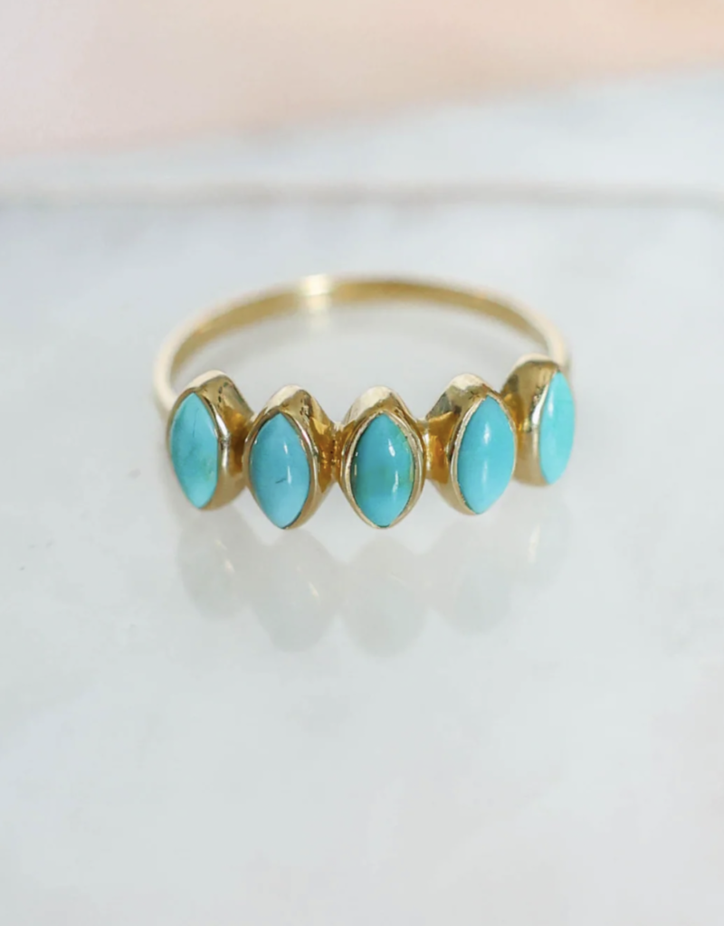 CHASING INDIGO Hudson Ring-TURQUOISE
