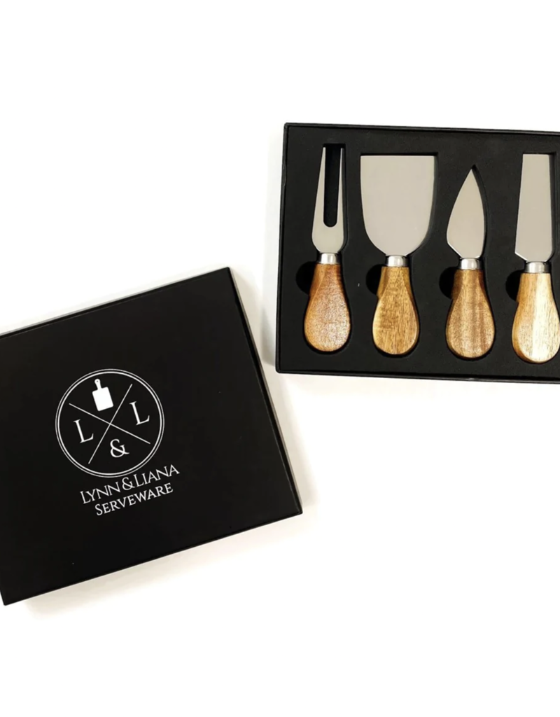 LYNN & LIANA ACACIA HANDLE CHEESE KNIFE SET