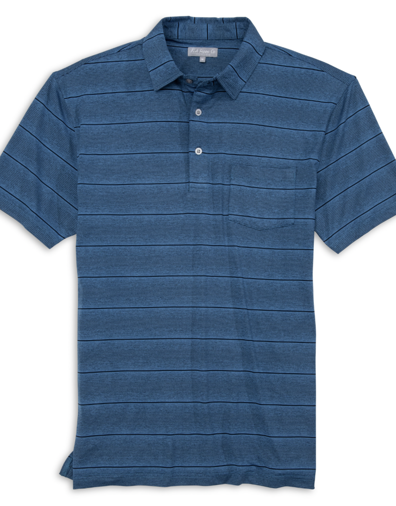 FISH HIPPIE ABACO PERFORMANCE STRIPE POLO