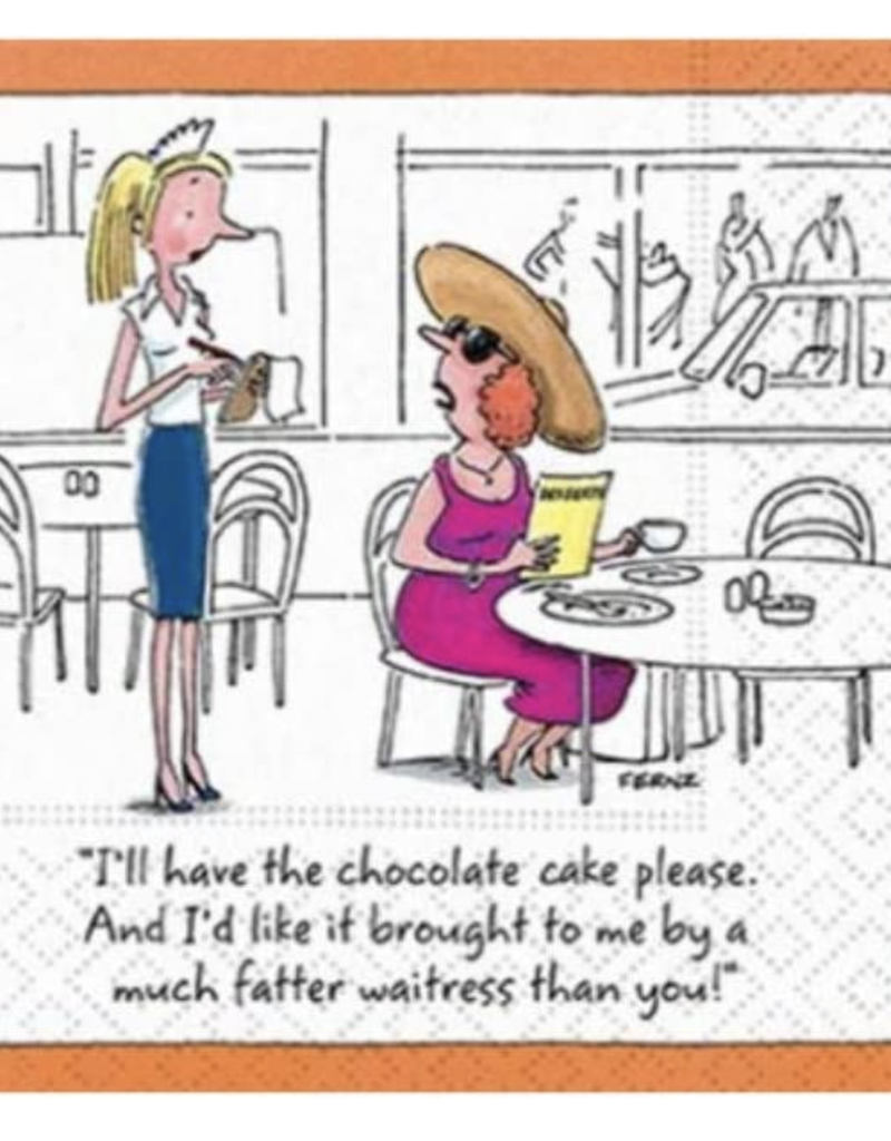 beverage napkin-chocolate cake