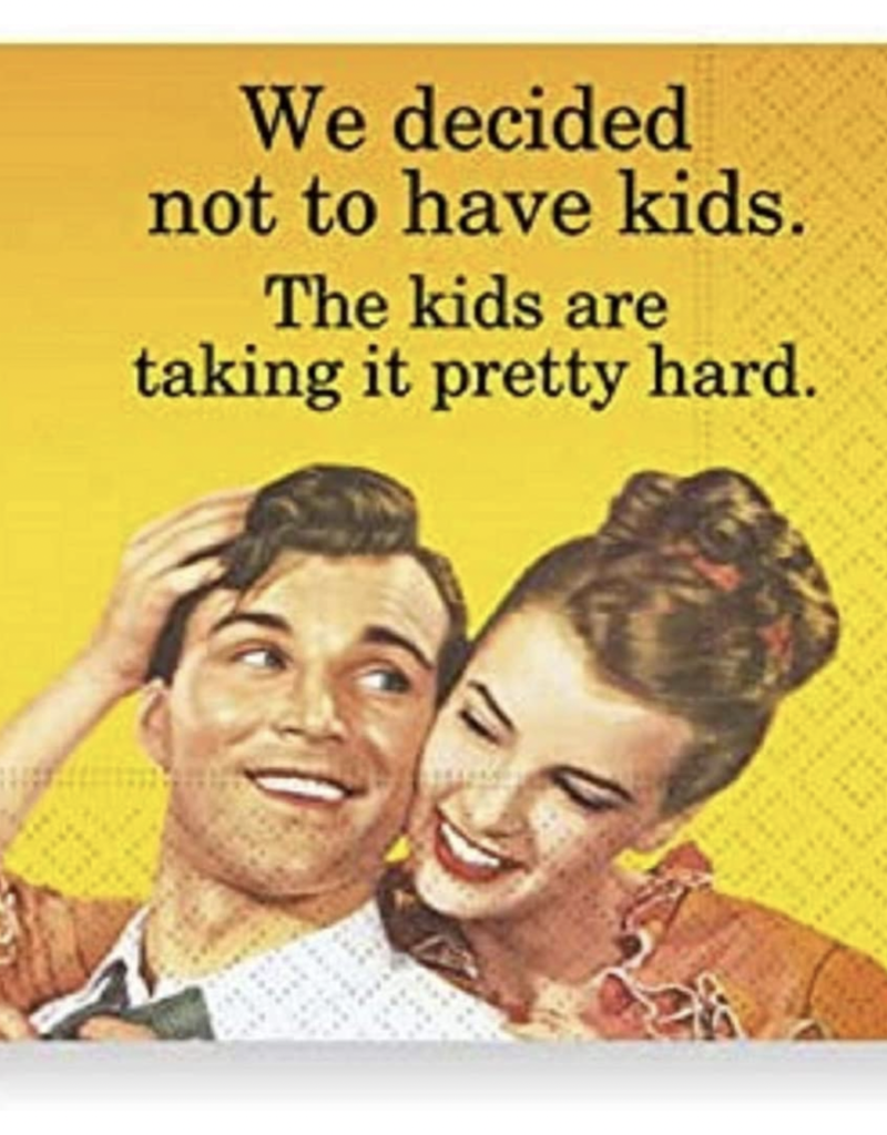 beverage napkin-not to have kids