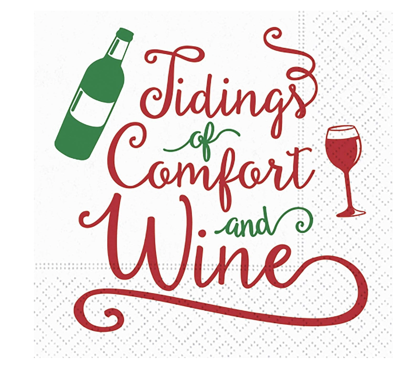 BEVERAGE NAPKIN-TIDINGS OF COMFORT AND WINE