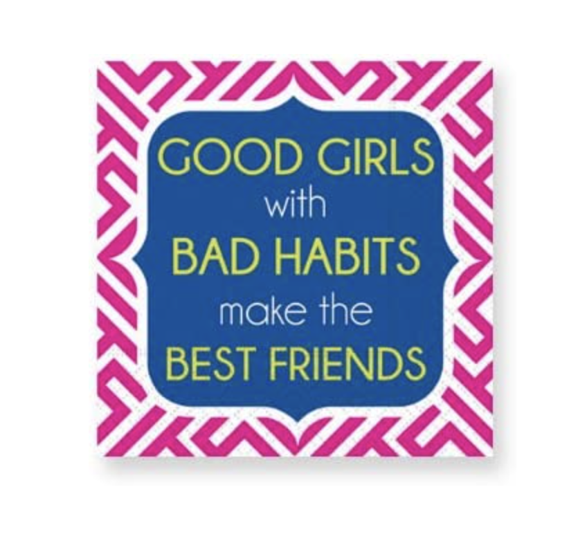 BEVERAGE NAPKIN-BAD HABITS BEVERAGE NAPKIN-BAD HABITS