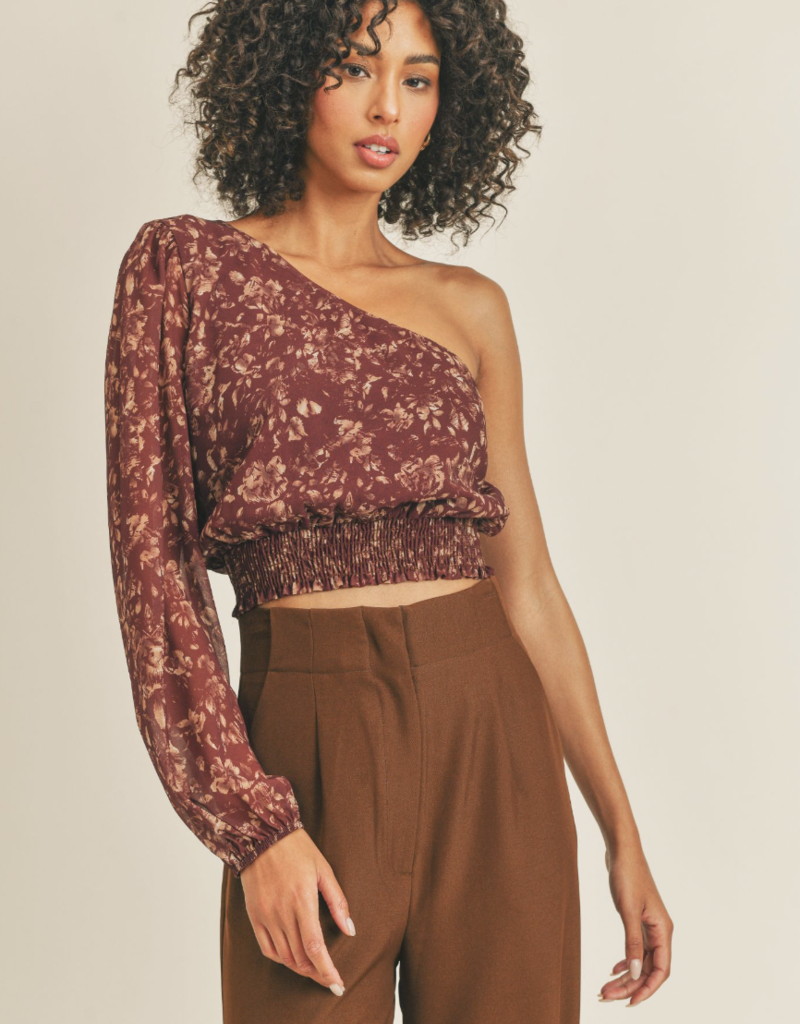 SAGE THE LABEL AURA ONE SHOULDER TOP