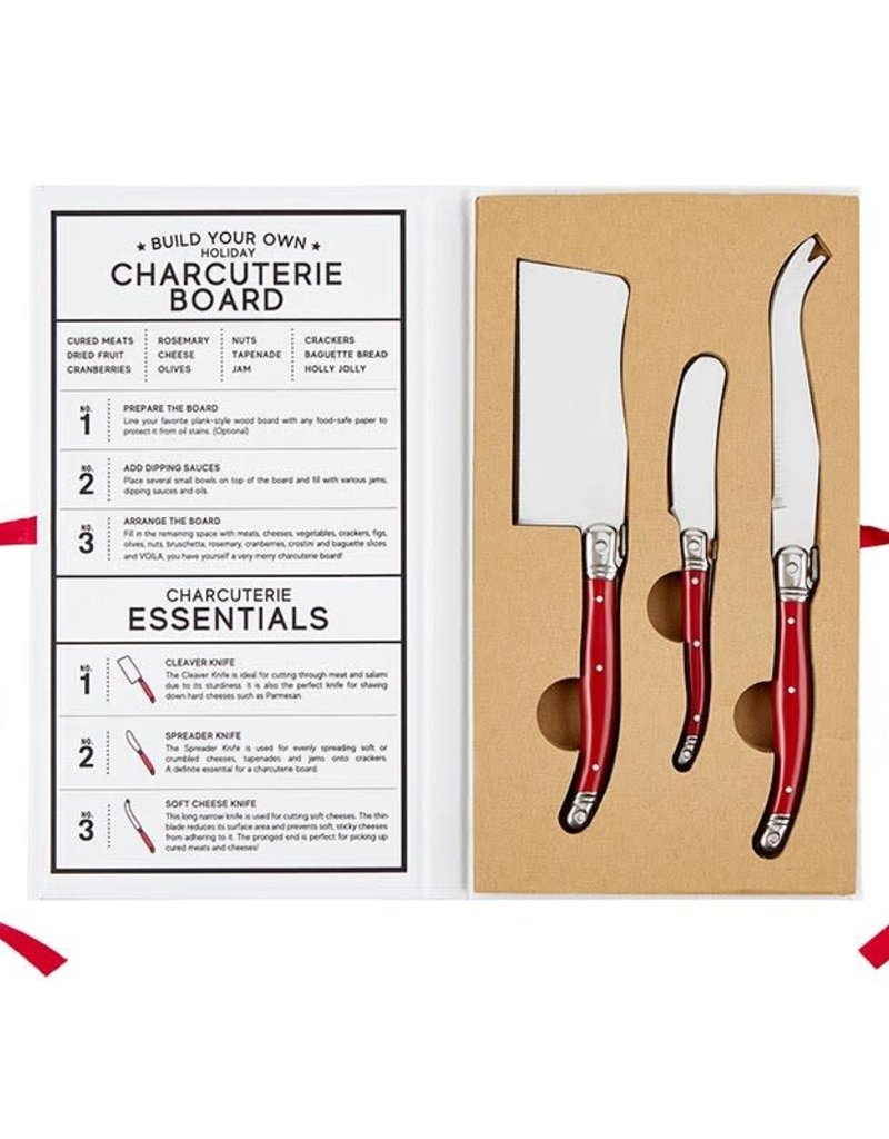 RED CHARCUTERIE KNIFE SET