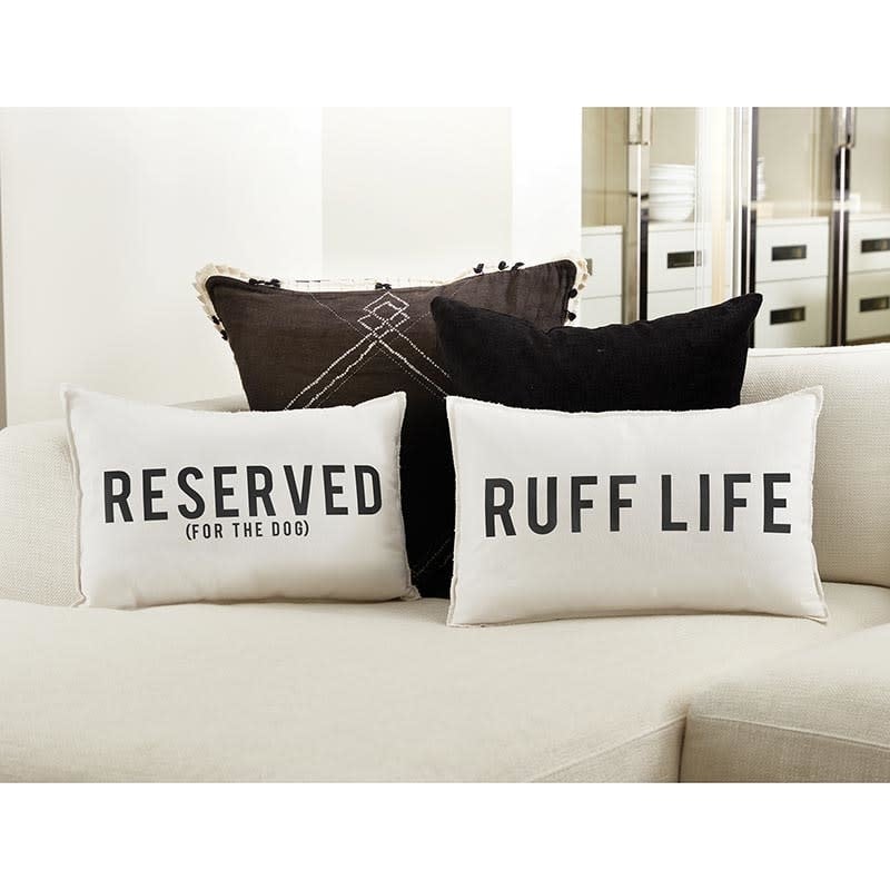 "RESERVED FOR THE DOG" PILLOW